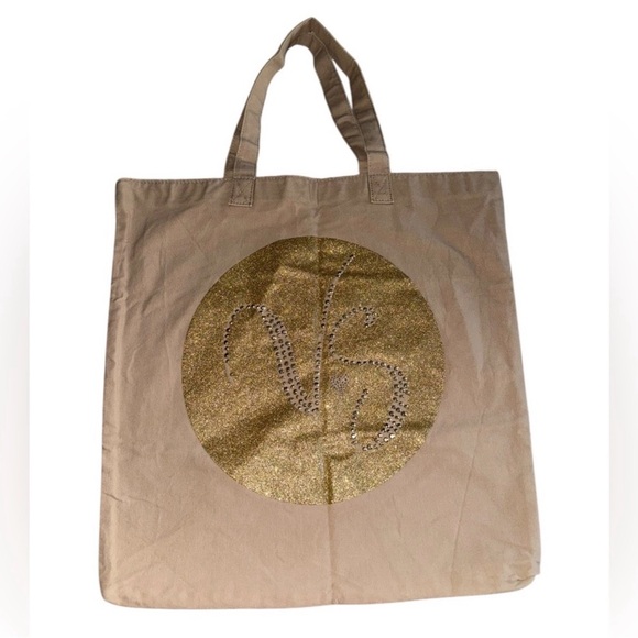 Victoria's Secret Handbags - Victoria's Secret✨💛🤎 Tan Tote with Gold Circle